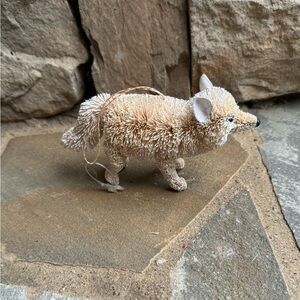 New🌟Anthropologie Terrain Buri Bottle Brush Animals- Wolf/Dog